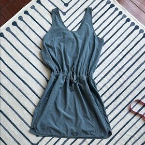 Patagonia Smoky Green Drawstring Waist Dress. Size M. EUC.